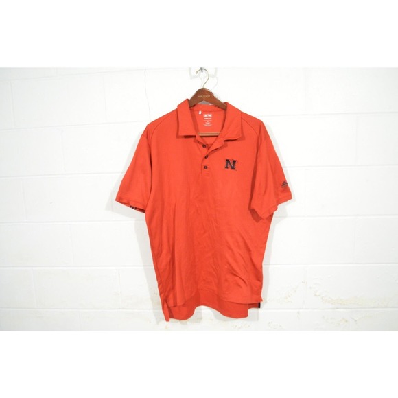 adidas Climacool XL Nebraska Cornhuskers Red Performance Golf‎ Polo Shirt - Picture 1 of 2